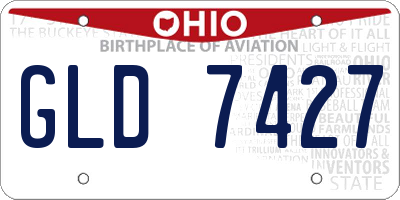 OH license plate GLD7427