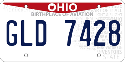 OH license plate GLD7428
