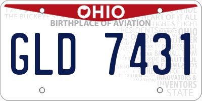 OH license plate GLD7431