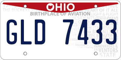OH license plate GLD7433