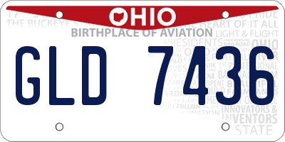 OH license plate GLD7436