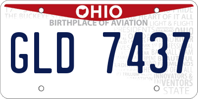 OH license plate GLD7437