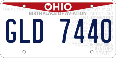OH license plate GLD7440