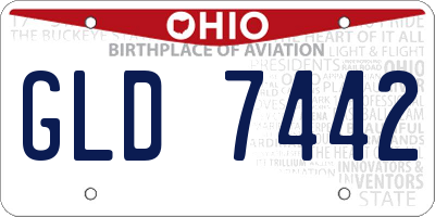 OH license plate GLD7442