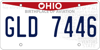 OH license plate GLD7446