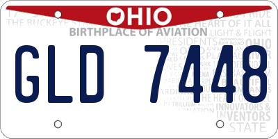 OH license plate GLD7448