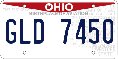 OH license plate GLD7450