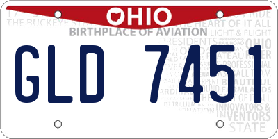 OH license plate GLD7451