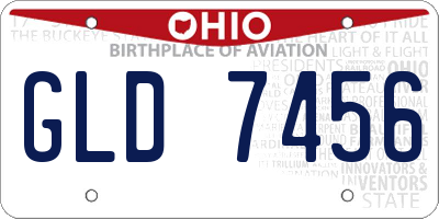 OH license plate GLD7456
