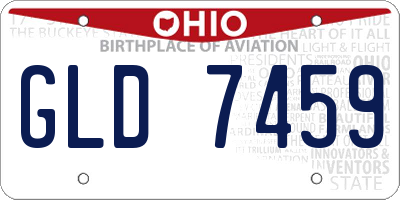 OH license plate GLD7459