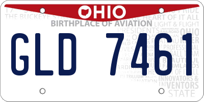 OH license plate GLD7461