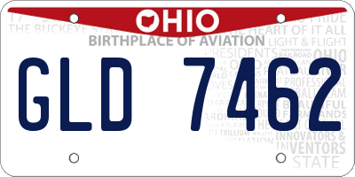 OH license plate GLD7462