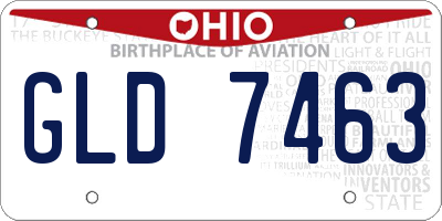 OH license plate GLD7463