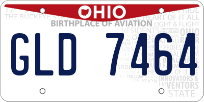 OH license plate GLD7464