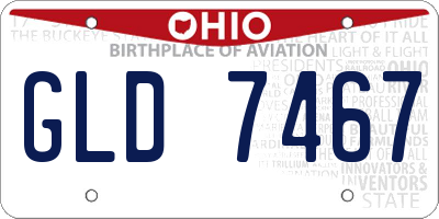 OH license plate GLD7467
