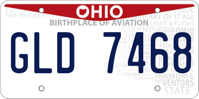 OH license plate GLD7468
