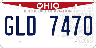 OH license plate GLD7470