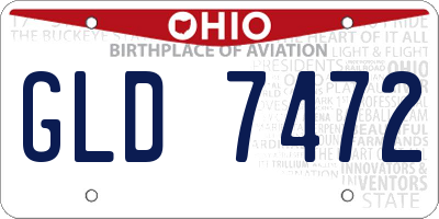 OH license plate GLD7472