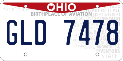OH license plate GLD7478