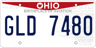 OH license plate GLD7480