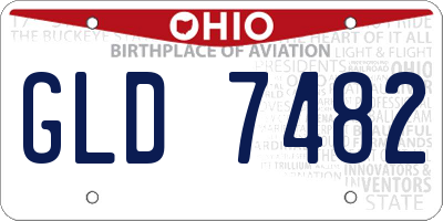OH license plate GLD7482