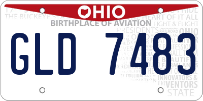 OH license plate GLD7483
