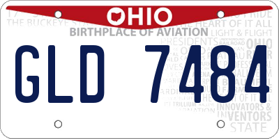 OH license plate GLD7484