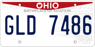 OH license plate GLD7486