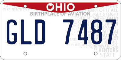 OH license plate GLD7487