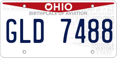 OH license plate GLD7488
