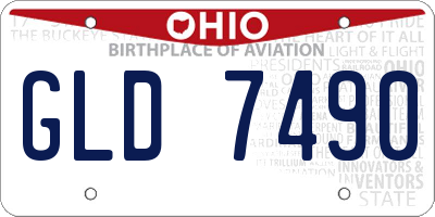 OH license plate GLD7490