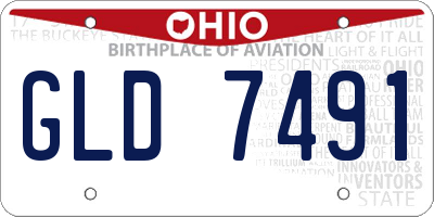 OH license plate GLD7491