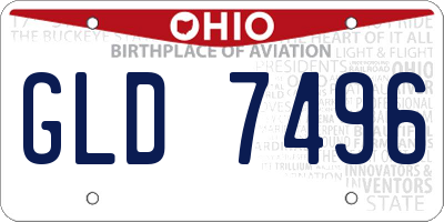 OH license plate GLD7496