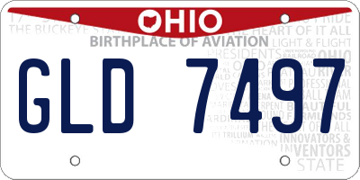 OH license plate GLD7497