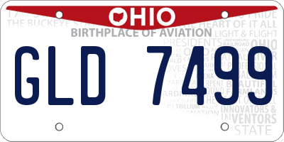 OH license plate GLD7499