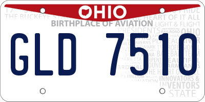 OH license plate GLD7510