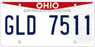 OH license plate GLD7511