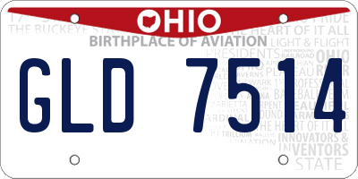 OH license plate GLD7514