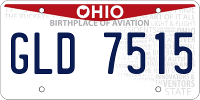 OH license plate GLD7515