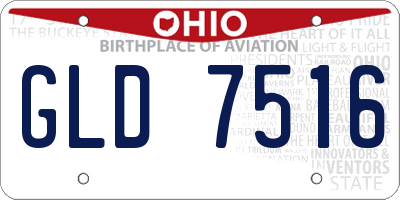OH license plate GLD7516