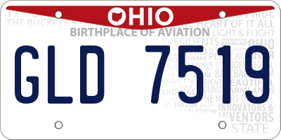 OH license plate GLD7519