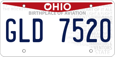OH license plate GLD7520