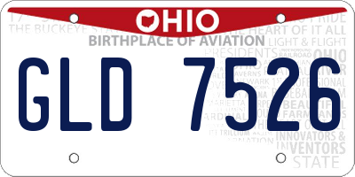OH license plate GLD7526