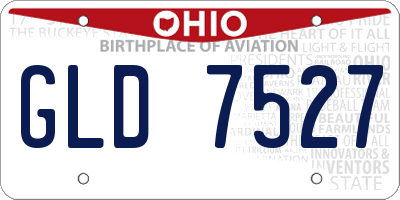 OH license plate GLD7527
