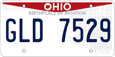 OH license plate GLD7529