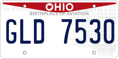OH license plate GLD7530