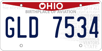OH license plate GLD7534
