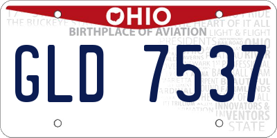 OH license plate GLD7537