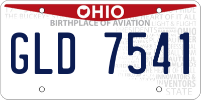 OH license plate GLD7541