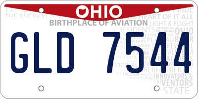 OH license plate GLD7544